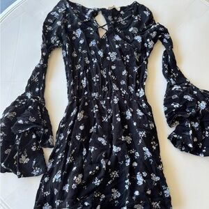 Hollister Black Floral Jumpsuit